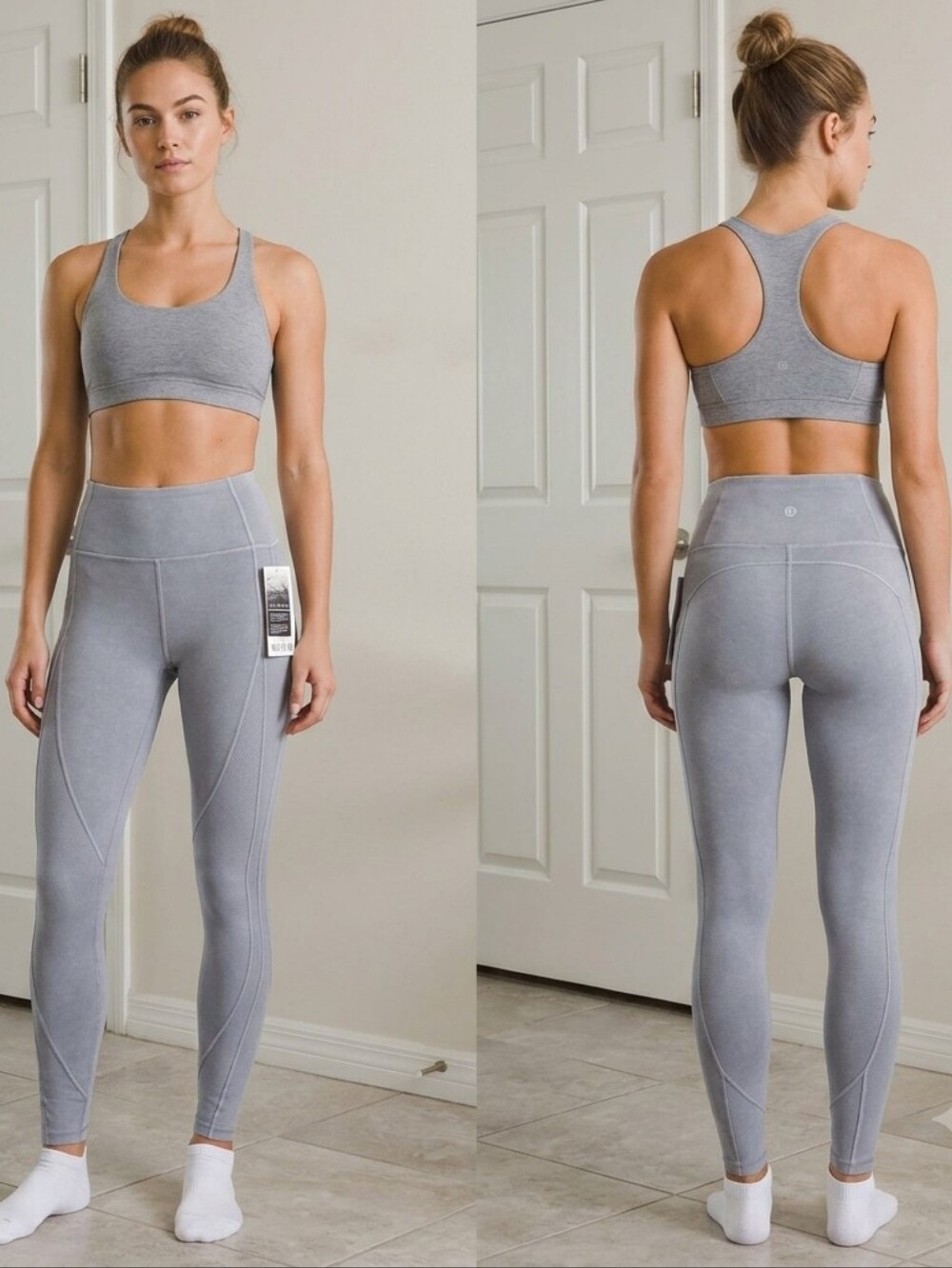 Lululemon Grey High-Waist Wunder Under Leggings Size 4-28" Rise